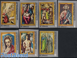 El Greco paintings 7v imperforated