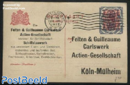Postcard with private text, Felten & Guilleaume