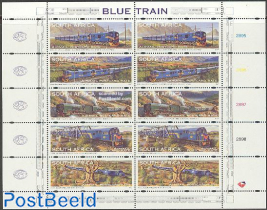 The blue train minisheet (with 2 sets)