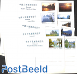 Landscapes of Guilin stamped postcards, set int. postage (10 cards)